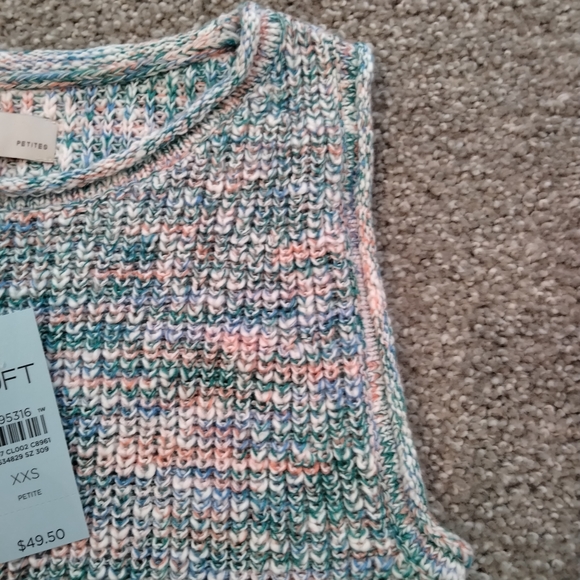 NWT Sz XXSP LOFT Sweater Tank Top - Picture 6 of 9